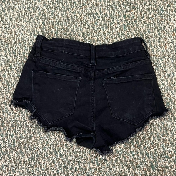 KanCan Black Cut Off Jean Shorts Size 24 Women’s - Picture 3 of 5